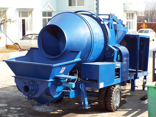 electric concrete pump with mixer