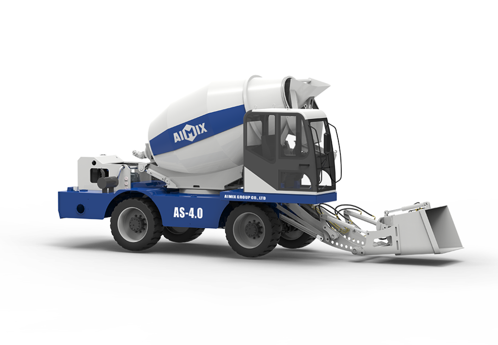 AS-4.0-4.0m³-batch-self-loading concrete mixer for sale