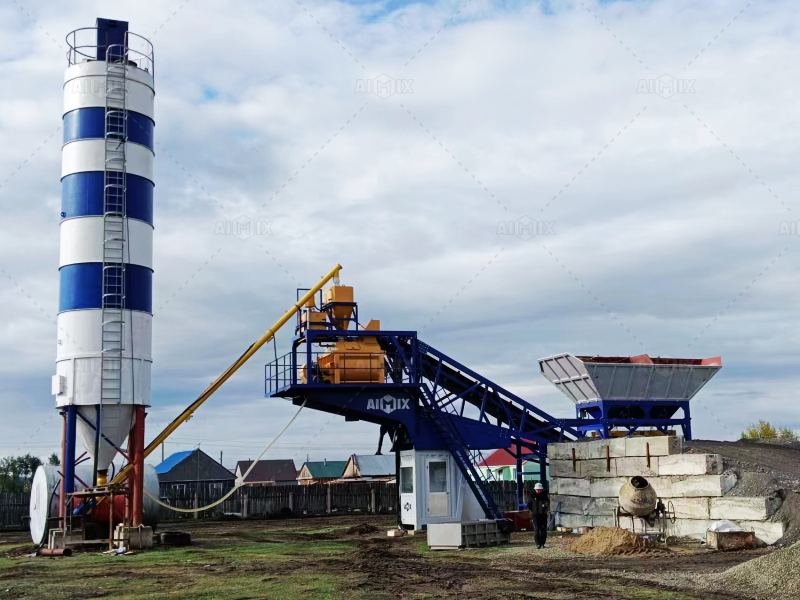 mobile automatic concrete batching plant